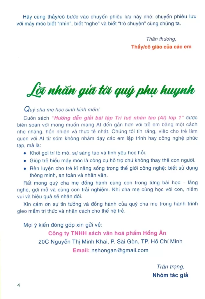 HƯỚNG DẪN GIẢI BÀI TẬP TRÍ TUỆ NHÂN TẠO (AI) LỚP 1